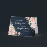 Pink Flowers Daughter In Law Birthday Card<br><div class="desc">Pretty and thoughtful greeting card for your daughter in law's birthday with light blush pink watercolor flowers and hand lettered style text.</div>