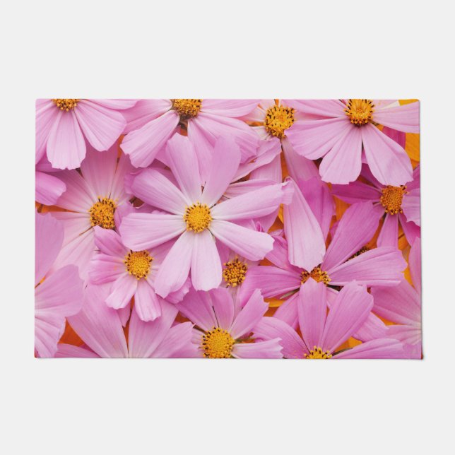 Pink Flowers Doormat (Front)