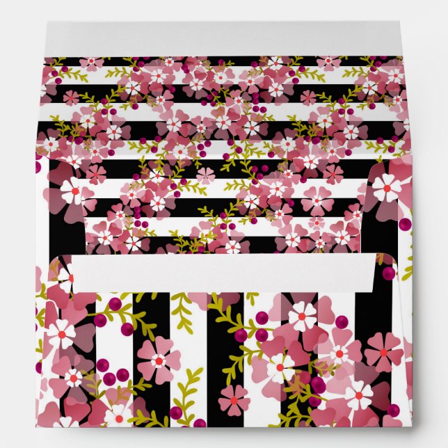 Pink flowers envelope (Back (Bottom))