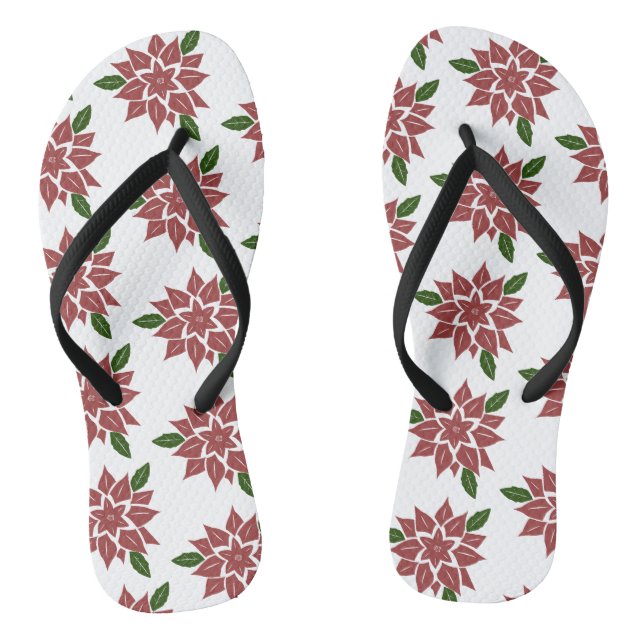  pink flowers flip flops (Footbed)