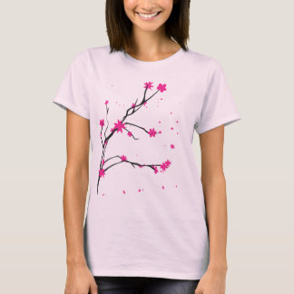 Pink flowers floating on the wind T-Shirt
