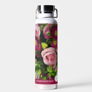 PINK FLOWERS FLORAL COMPANY OWN LOGO BUSINESS GIFT WATER BOTTLE