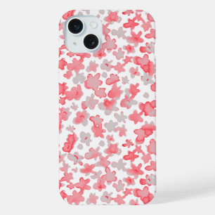 Pink Flowers Floral iPhone 15 Plus Case