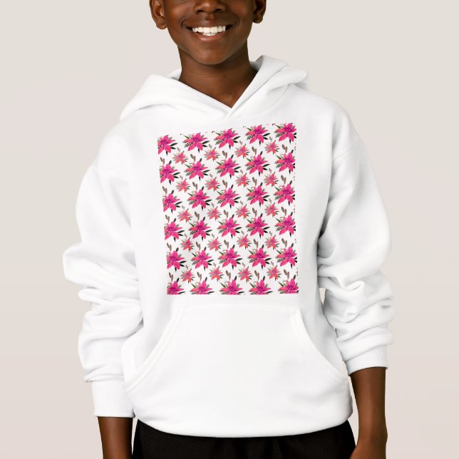 Pink Flowers Floral Pattern Design (Front)