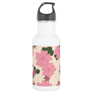 Pink Flowers, Floral Pattern, Pattern Of Flowers 532 Ml Water Bottle