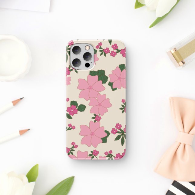 Pink Flowers, Floral Pattern, Pattern Of Flowers Case-Mate iPhone Case (Creator Uploaded)
