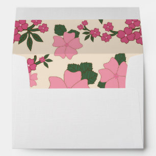 Pink Flowers, Floral Pattern, Pattern Of Flowers Envelope