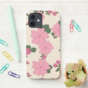 Pink Flowers, Floral Pattern, Pattern Of Flowers iPhone 12 Case