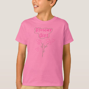 Pink Flowers Flower Girl T-Shirt