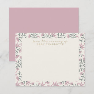 Pink flowers from the nursery of card