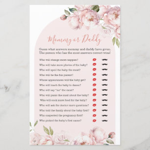 Pink Flowers Girl Baby In Bloom Mummy or Daddy