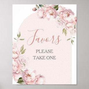Pink Flowers Girl Baby Shower Baby In Bloom Favour Poster
