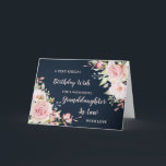 Pink Flowers Granddaughter in Law Birthday Card<br><div class="desc">Pretty and thoughtful greeting card for your granddaughter in law birthday with light blush pink watercolor flowers and hand lettered style text.</div>