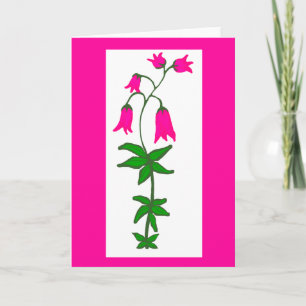 Pink flowers greeting card