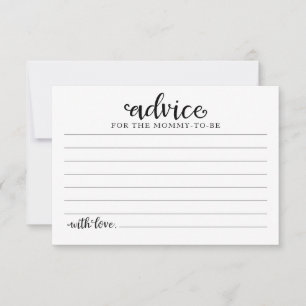 Pink Flowers Halloween Baby Shower Advice Cards