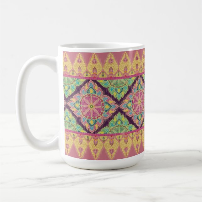 Pink Flowers in the Garden Coffee Mug (Left)