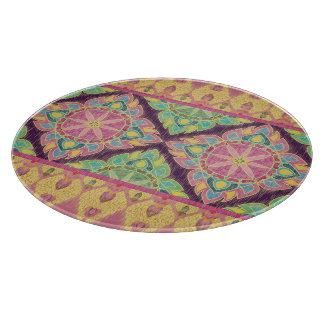 Pink Flowers in the Garden Cutting Board