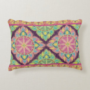 Pink Flowers in the Garden Decorative Cushion