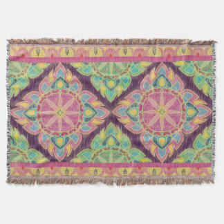 Pink Flowers in the Garden Throw Blanket