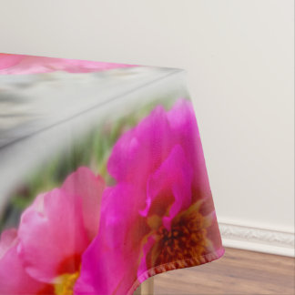 Pink flowers in the sun tablecloth
