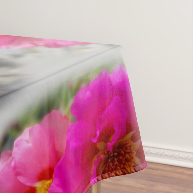 Pink flowers in the sun tablecloth (In Situ)