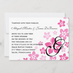 Pink Flowers Invitation