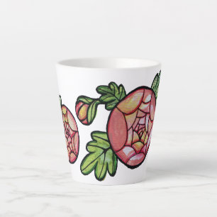 Pink Flowers                                       Latte Mug