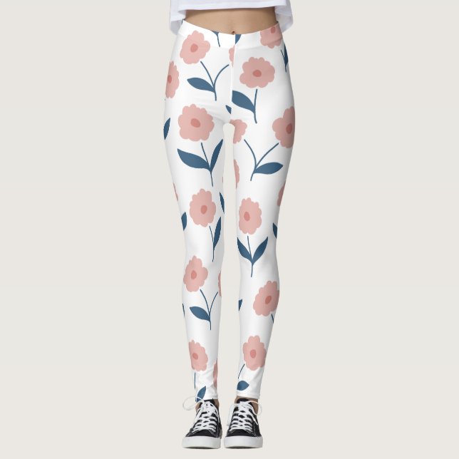 pink flowers legging (Front)