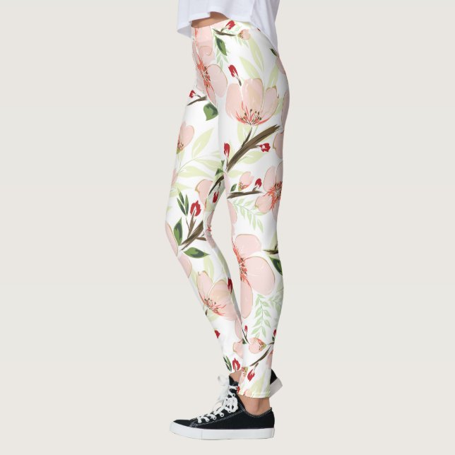 Pink flowers leggings (Left)