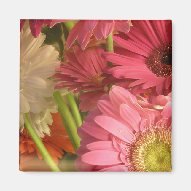 Pink flowers magnet (Front)