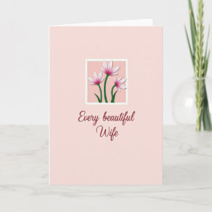 Pink Flowers Mothers Day Love Card