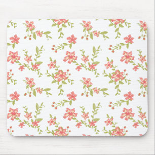 Pink Flowers Mouse Mat