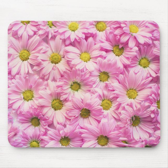 Pink Flowers Mouse Mat (Front)