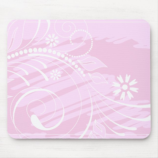 pink flowers mouse mat (Front)