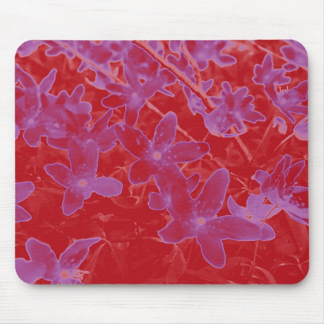 Pink Flowers Mouse Mat (Front)