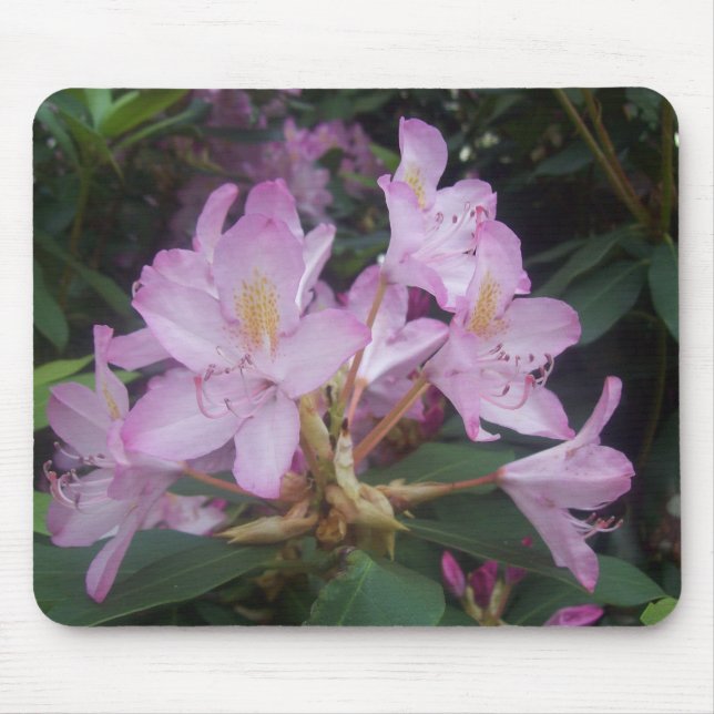 Pink Flowers Mouse Mat (Front)