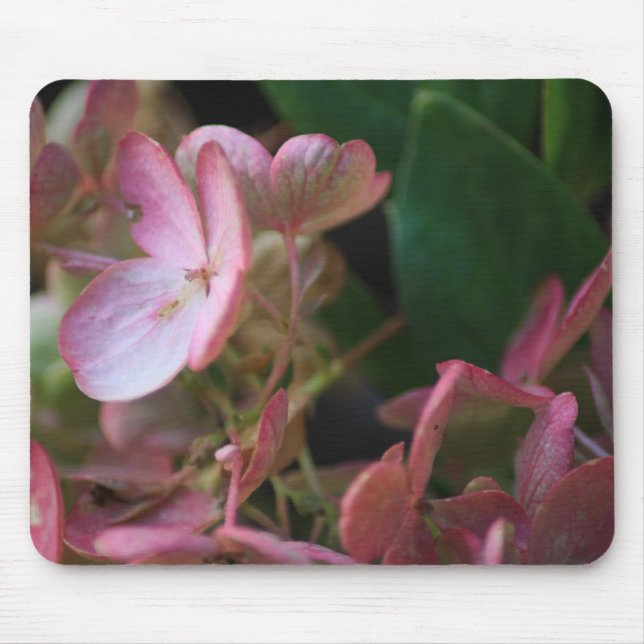 Pink Flowers Mouse Mat (Front)