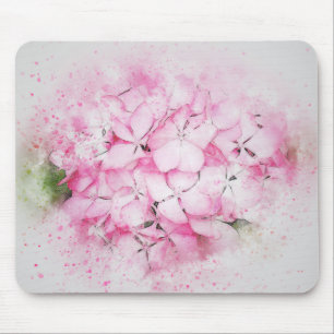 Pink Flowers Mouse Mat