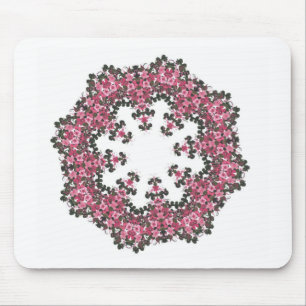 Pink Flowers Mouse Mat