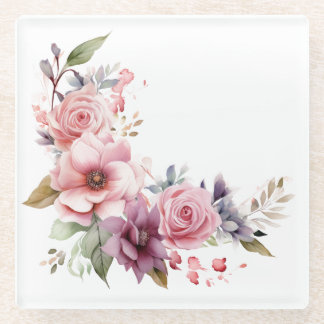 Pink Flowers: "My Kitchen" Coaster