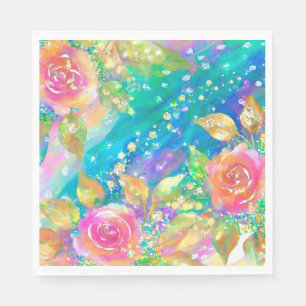 PINK FLOWERS NAPKIN