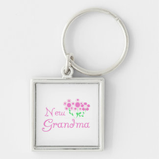 Pink Flowers New Grandma Gifts Key Ring