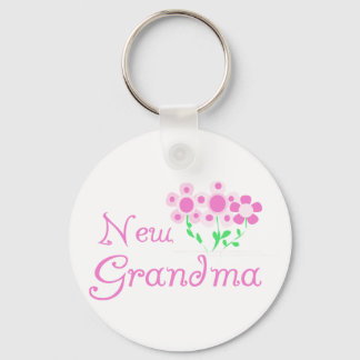 Pink Flowers New Grandma Tshirts and Gifts Key Ring