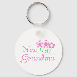 Pink Flowers New Grandma Tshirts and Gifts Key Ring