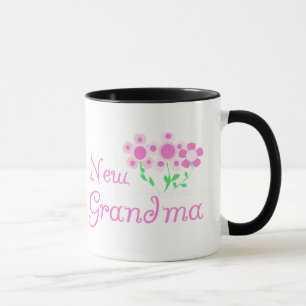 Pink Flowers New Grandma Tshirts and Gifts Mug