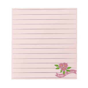 Pink Flowers Notepad