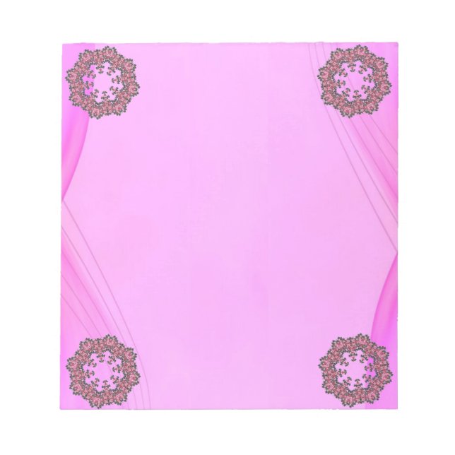 Pink Flowers Notepad (Front)