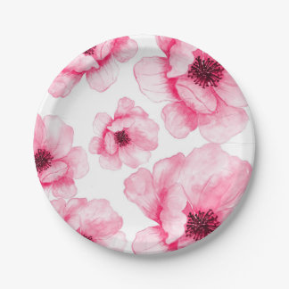 Pink flowers on Plate
