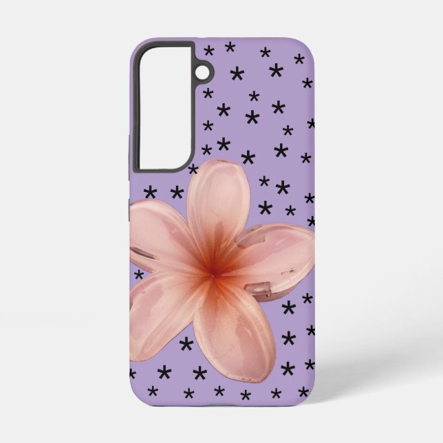 Pink Flowers on Purple Bloom Case (Back)