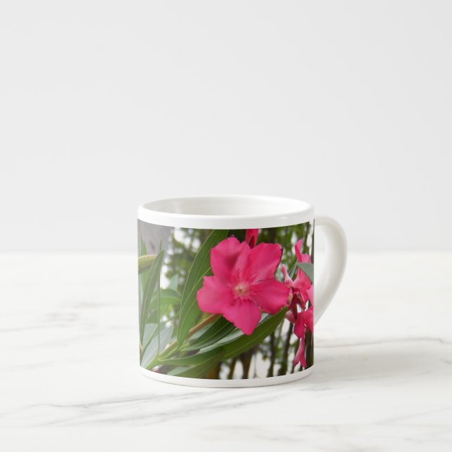 Pink Flowers on Vine Espresso Cup (Front Right)